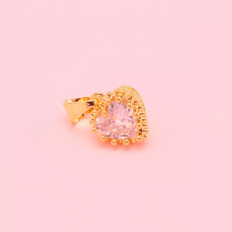 Dije corazon zircon    - 90037