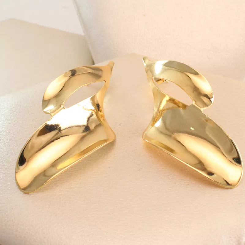 Are. Arete Lamina Doble Rodio 7 Cm - ARG993