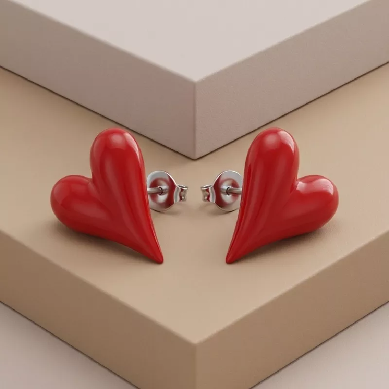 Are. Corazon Rojo Rodio 2cm - ARN293