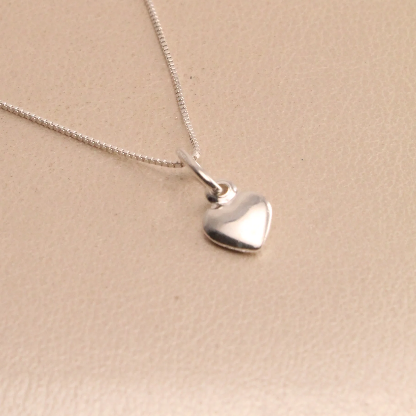 Cad. collar dije corazon plata 45cm - CPS505