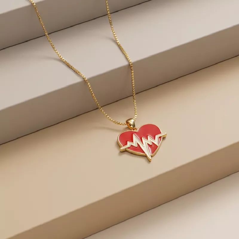 Cad. Latido De Corazon Rodio 45cm - CRJ446