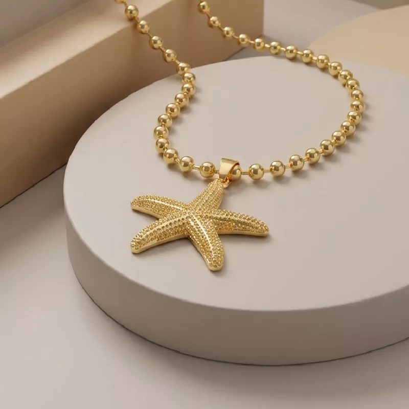 Cad. Bolita Con Estrella Rodio 45cm - CRN733