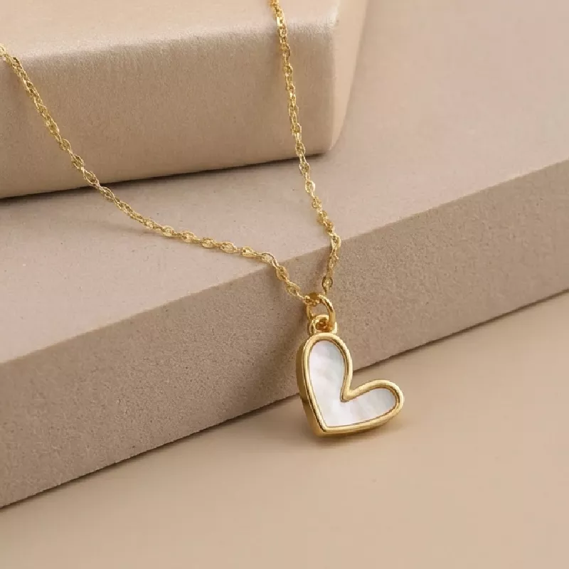 Cad. Trensada Corazon Rodio 45cm - CRO548