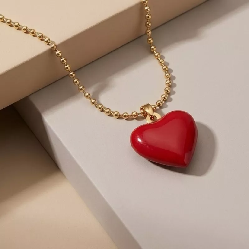 Cad. Militar Corazon Esmaltado Rodio graduable - CRO943