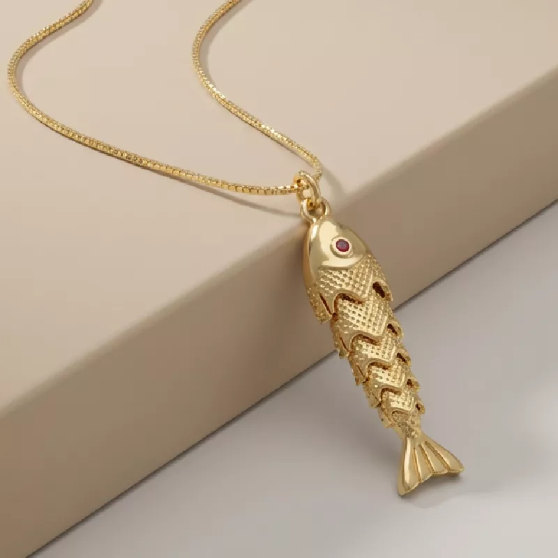 Cad. Veneciana Con Peces Rodio 45cm - CRP251