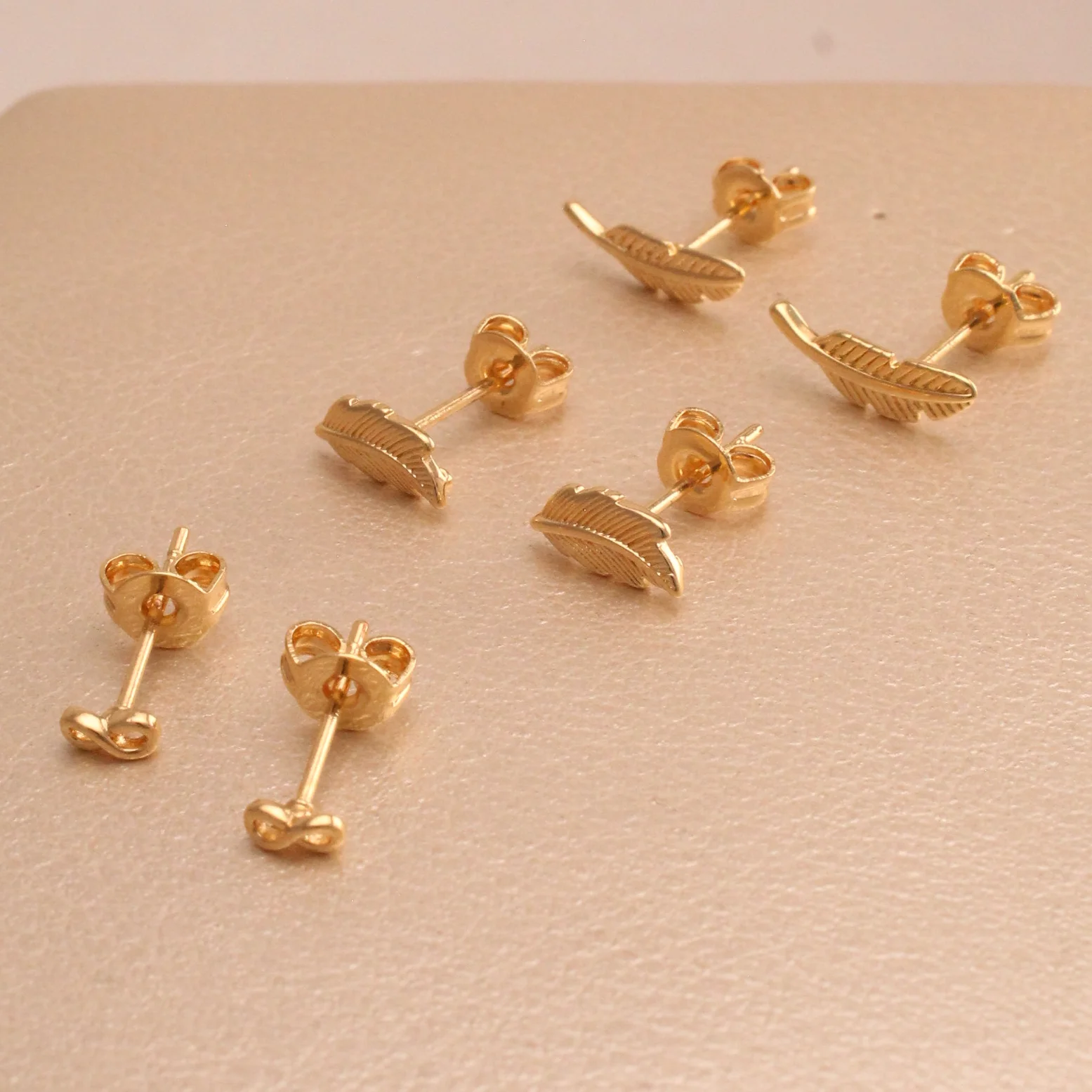 Set. trio topo hojas rodio rodio 0.50.2cm - LRG347