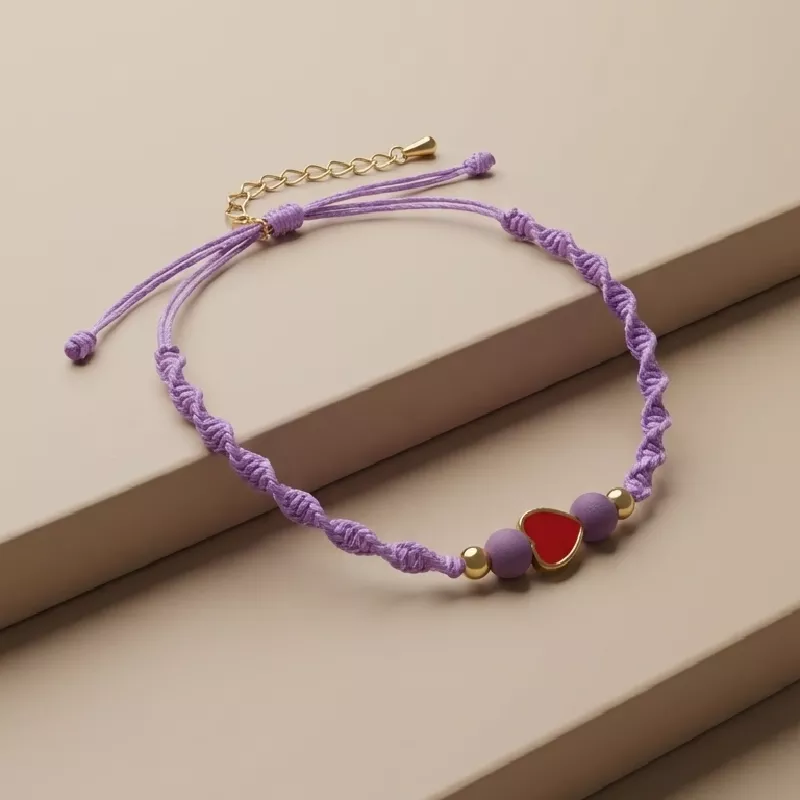 Pul. Corazon Hilo Morado Rodio  - PRF224