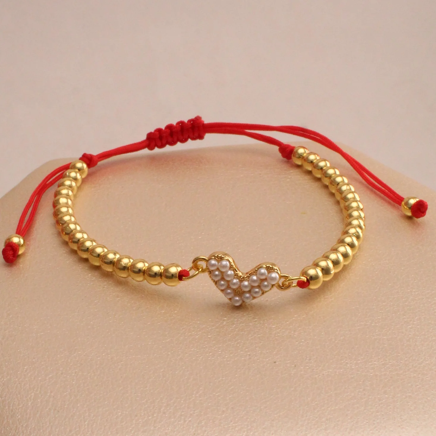 Pul. corazon perla rodio graduable - PRG314
