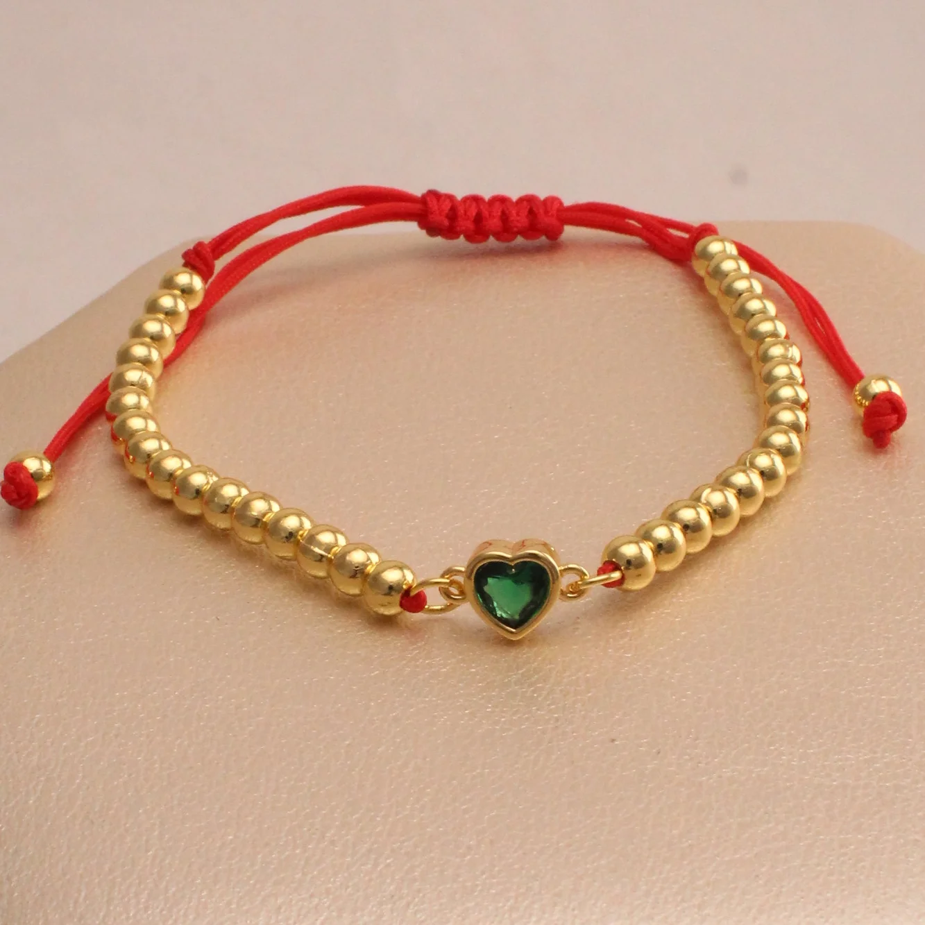 Pul. corazon verde rodio graduable - PRG994