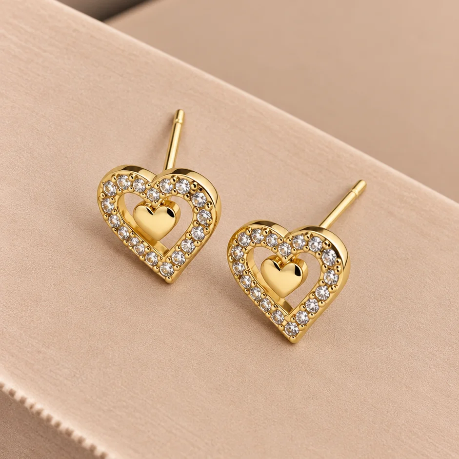 Top. cm corazon circon rodio 0.5cm - TRG623B