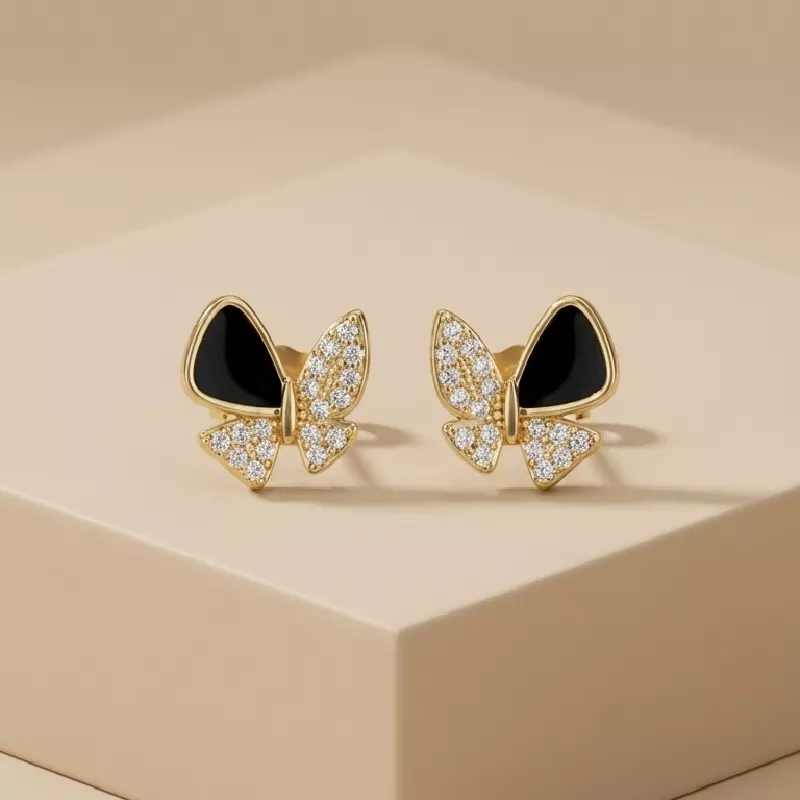 Top. Mariposas Rodio 1cm - TRM819