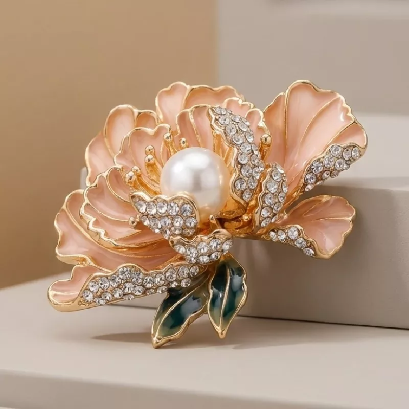 Broche Flor Elegance Rodio 7cm - XRP319
